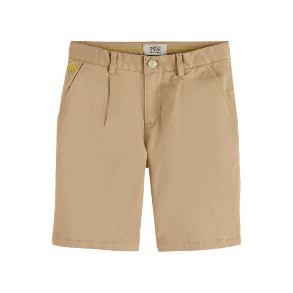 Scotch Childrens/Kids Pleated Classic Chino Shorts / Travertine